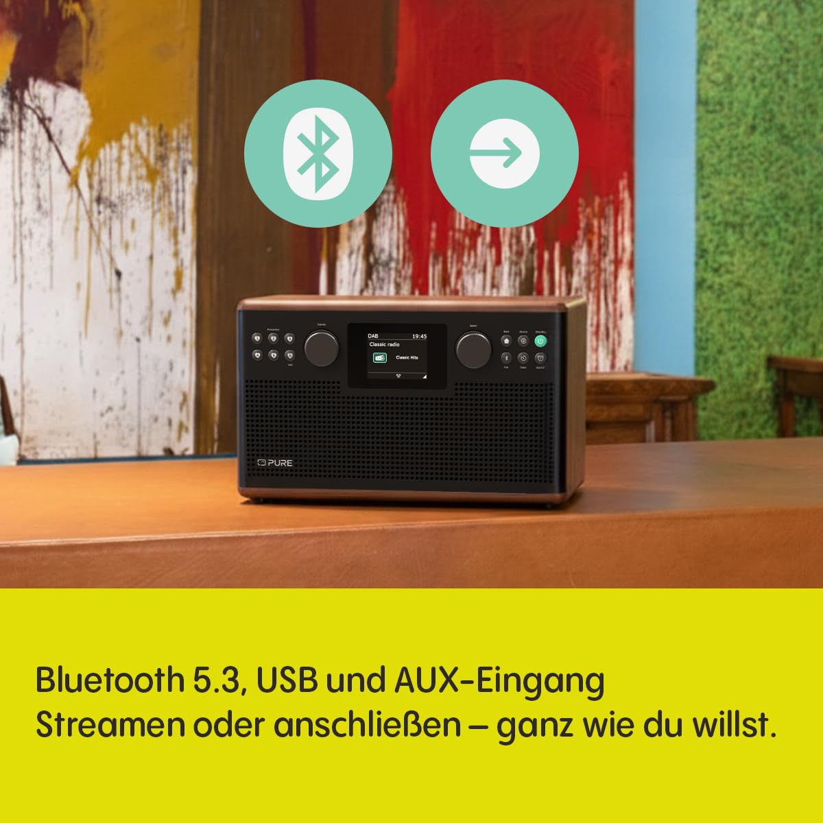 pure-classic-h6-kaffeebraun-walnuss-hi-fi-stereo-dab-radio-und-tisch-musikanlage image 4