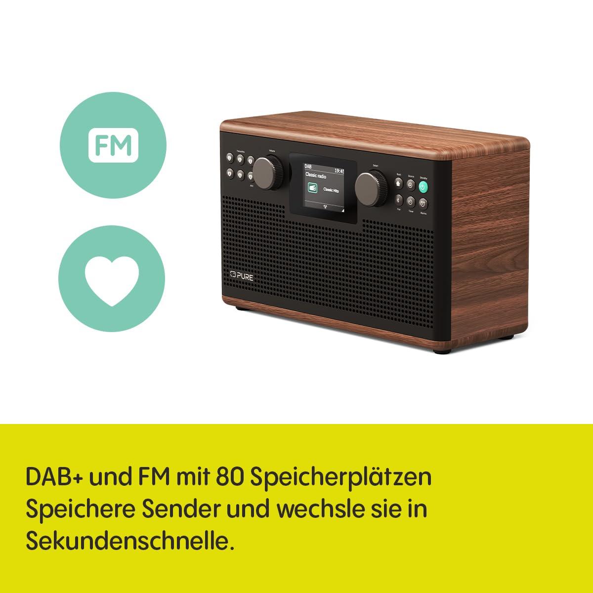 pure-classic-h6-kaffeebraun-walnuss-hi-fi-stereo-dab-radio-und-tisch-musikanlage image 3