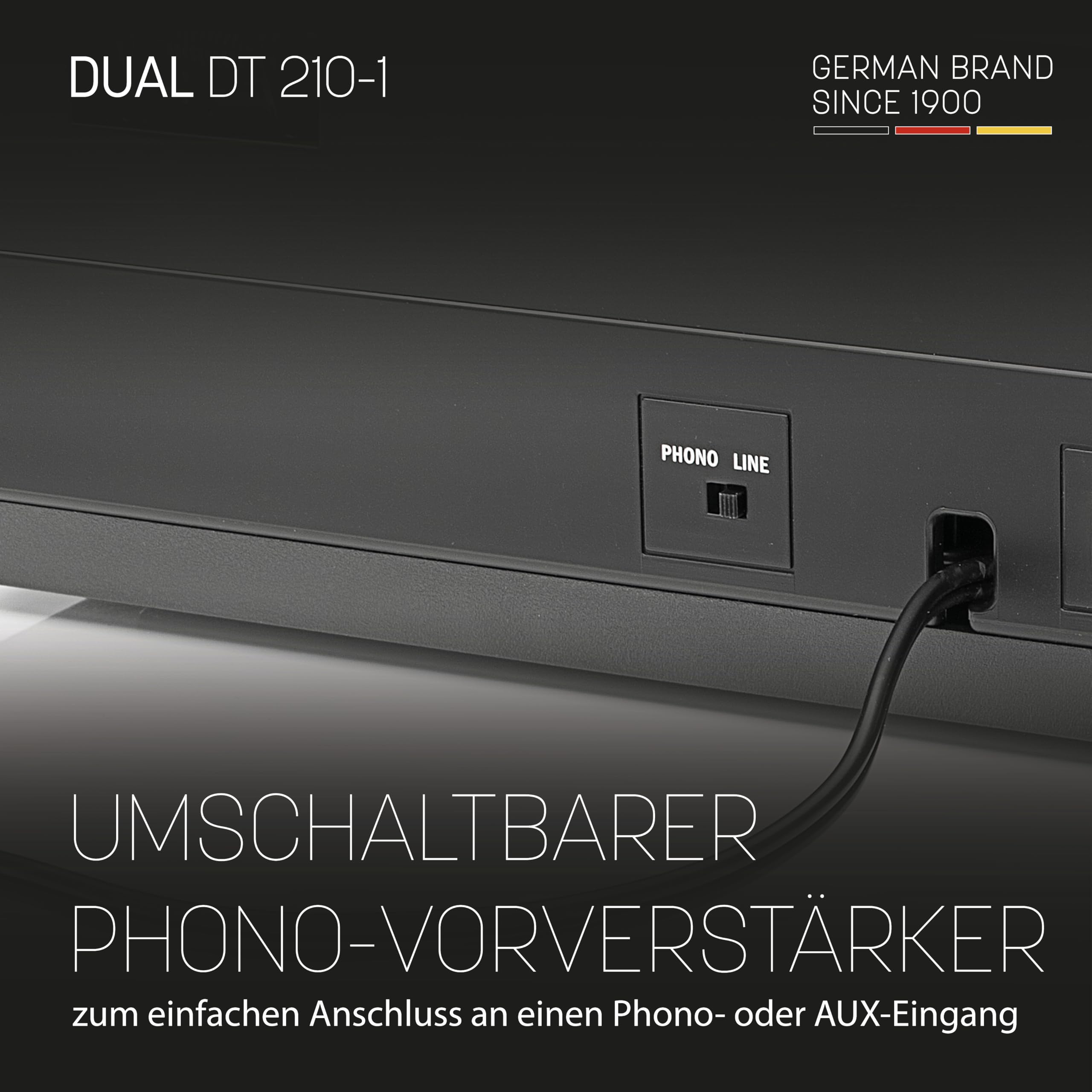 dual-dt-210-1-usb-plattenspieler-2-geschwindigkeiten-magnet-tonabnehmer-riemenan image 5