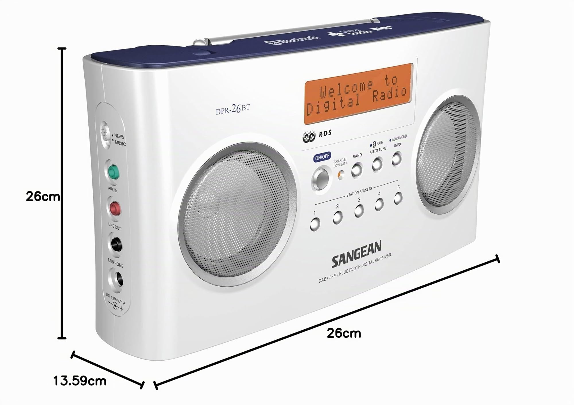 sangean-dpr-26bt-tragbares-dab-ukw-radio-mit-bluetooth-10-senderspeichern-lcd-we image 3