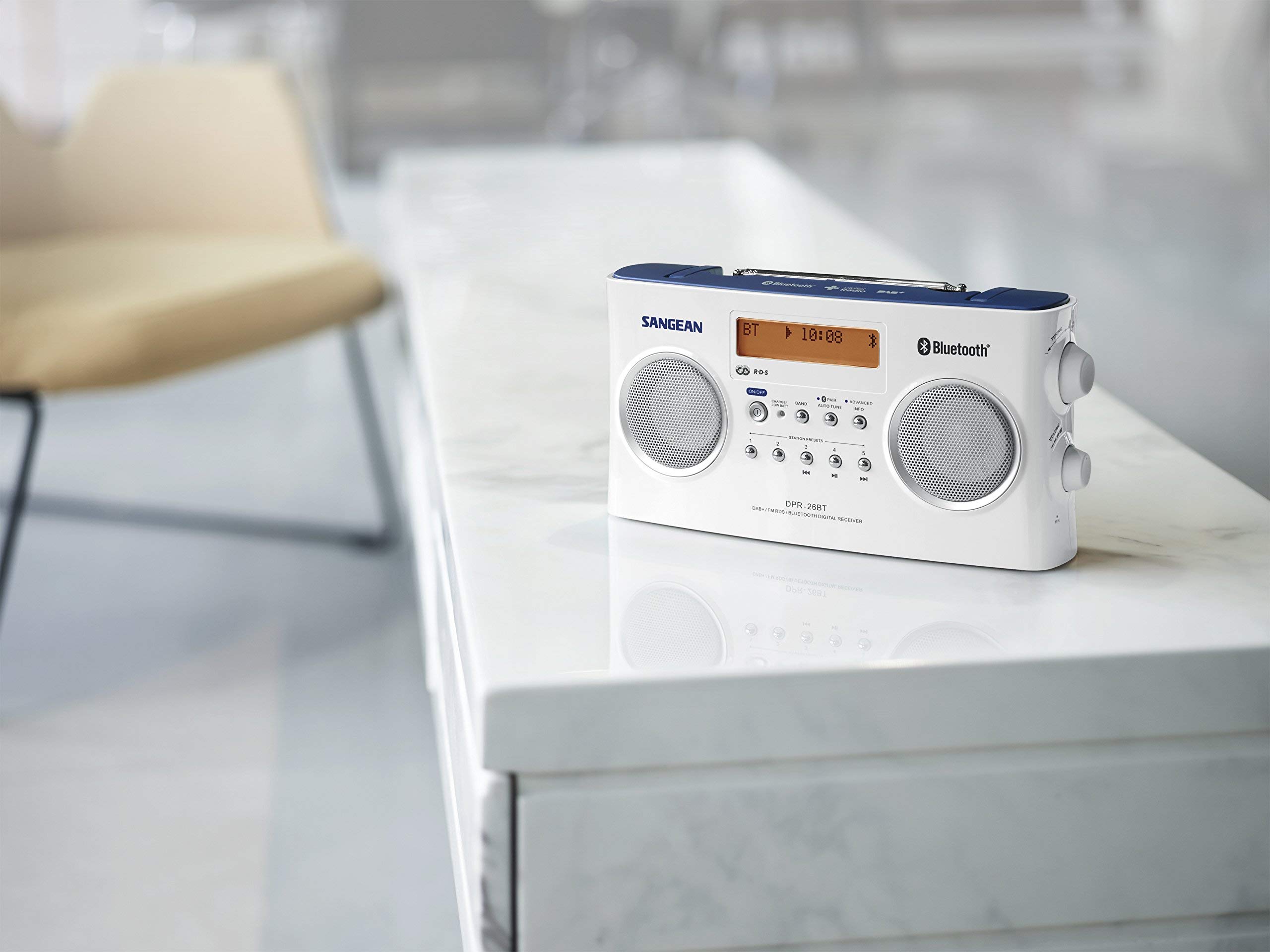 sangean-dpr-26bt-tragbares-dab-ukw-radio-mit-bluetooth-10-senderspeichern-lcd-we image 2