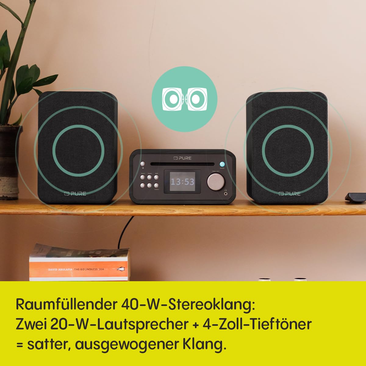 pure-classic-stereo-mini-mikro-hifi-anlage-mit-cd-player-dab-radio-bluetooth-5-3 image 2